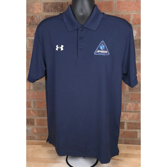 Under Armour NASA NOAA JPSS2 Satellite Mens Large Polo Shirt Blue